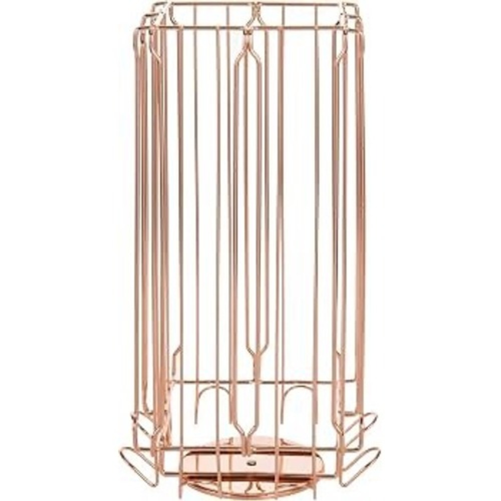Copper Rotating Coffee Pod Holder Carousel Nespresso 48 Count Vertuo Organizer - Picture 3 of 7